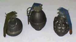 Dummy grenades: baseball, lemon, pineapple