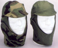Camo and olive drab helmet liners