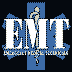 EMT white lettering on blue cross